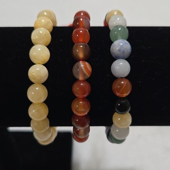 Quartz Beaded Bracelets Set - Picture 1 of 6